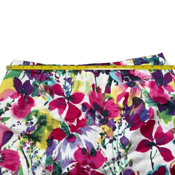 Jones New York Floral Silk Blend Pencil Skirt Size 12 Tailored Career Work - Picture 3 of 7